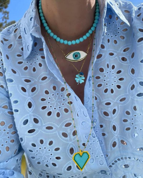 Alternative view of Miyuki three-toned necklace - Ifigenia Loukou