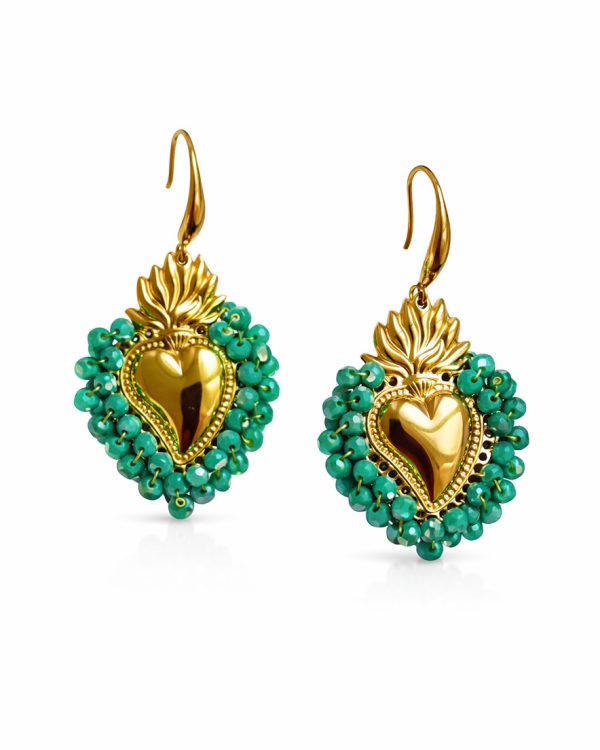 Sacred heart earrings - Ifigenia Loukou