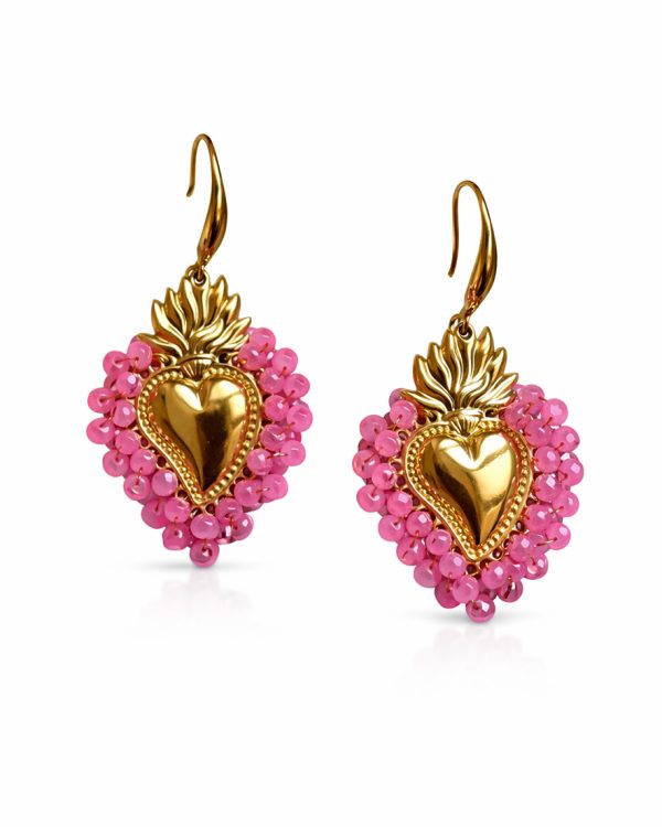 Alternative view of Sacred heart earrings - Ifigenia Loukou