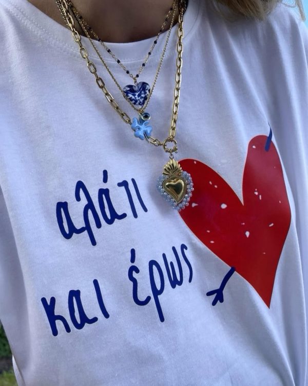 Alternative view of Sacred big heart necklace - Ifigenia Loukou