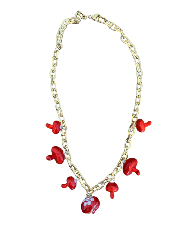 Glass mashroom necklace - Ifigenia Loukou
