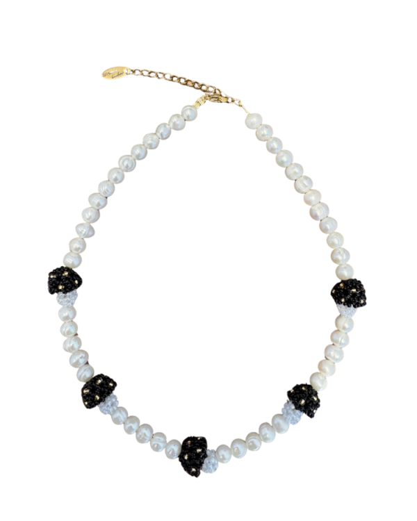 Pearl necklace with mushrooms - Ifigenia Loukou