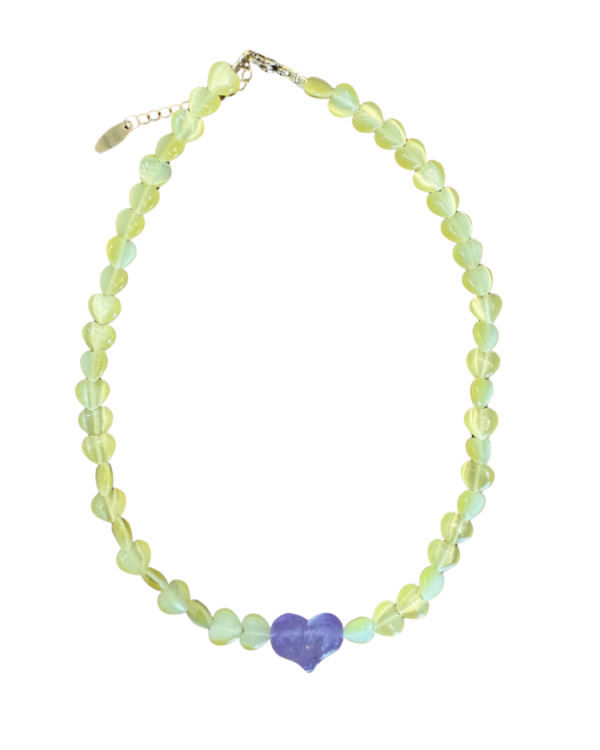 Amethyst heart necklace - Ifigenia Loukou