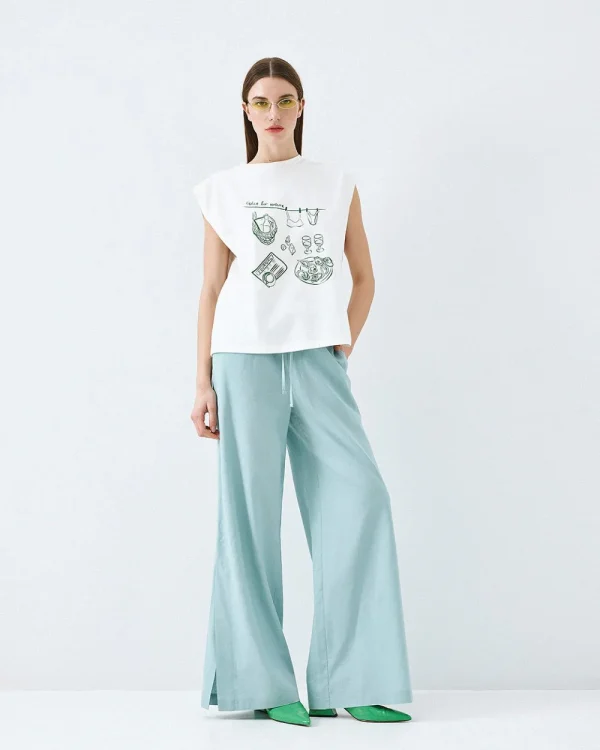 Sleeveless blouse with print - Access Fashion