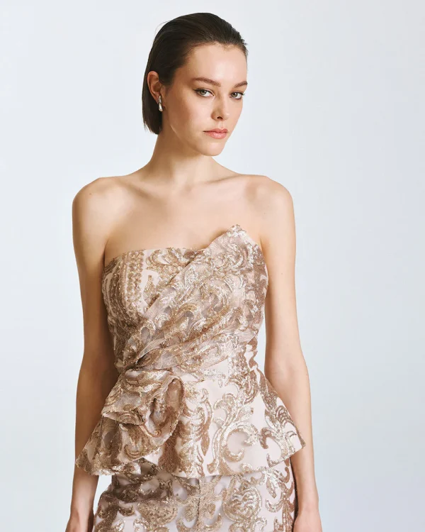 Alternative view of Strapless sequin top - Access Fashion