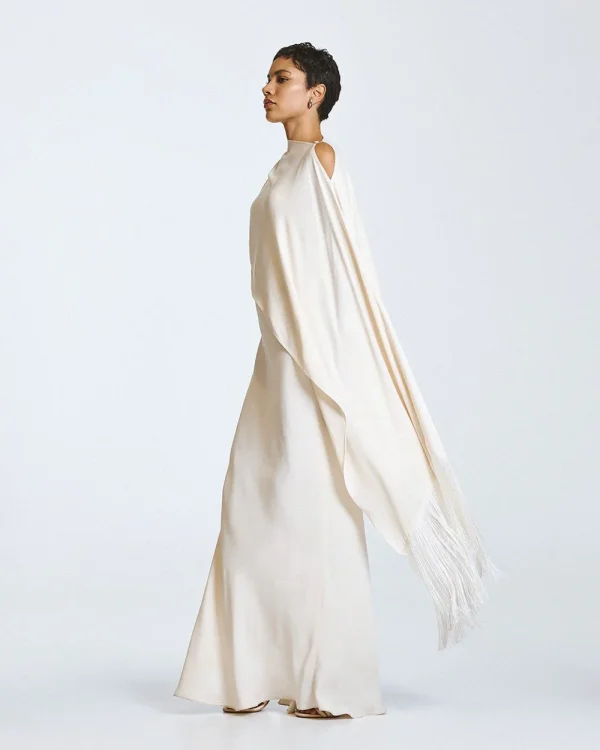 Alternative view of One-shoulder dress with cape - Access Fashion