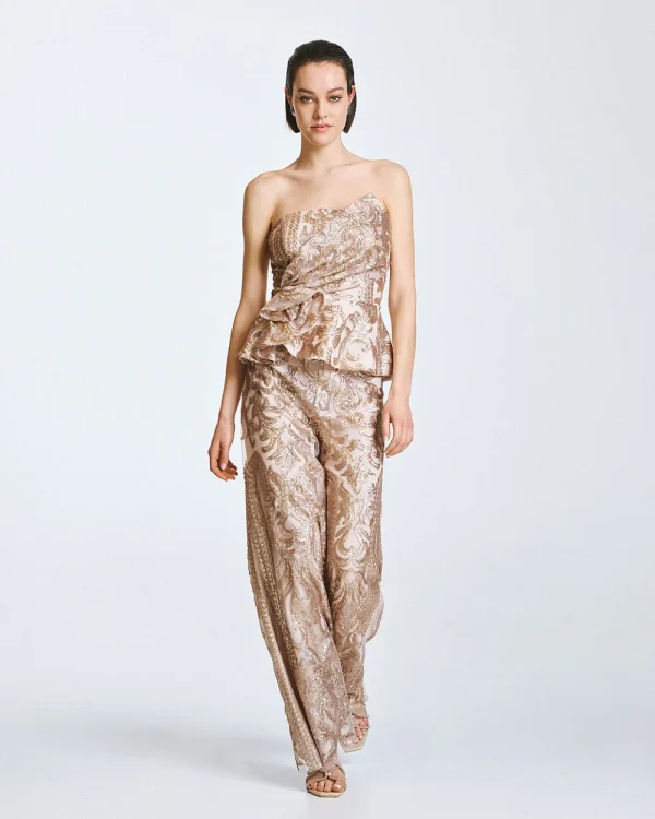 High-waisted printed wide-leg pants - Access Fashion