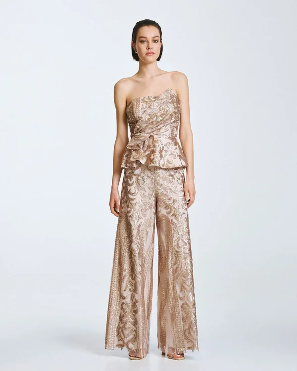 Alternative view of High-waisted printed wide-leg pants - Access Fashion