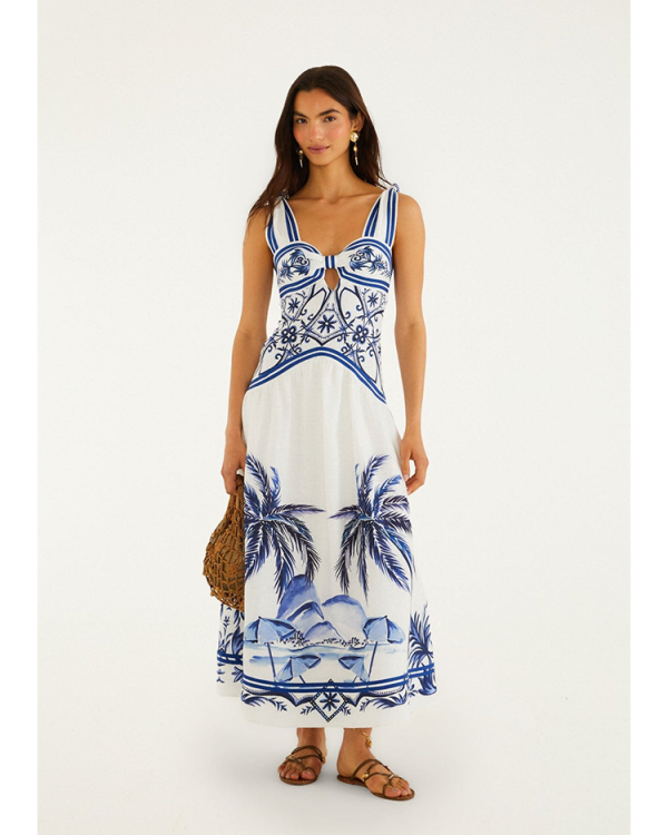 Wonderful city linen maxi dress - Farm Rio