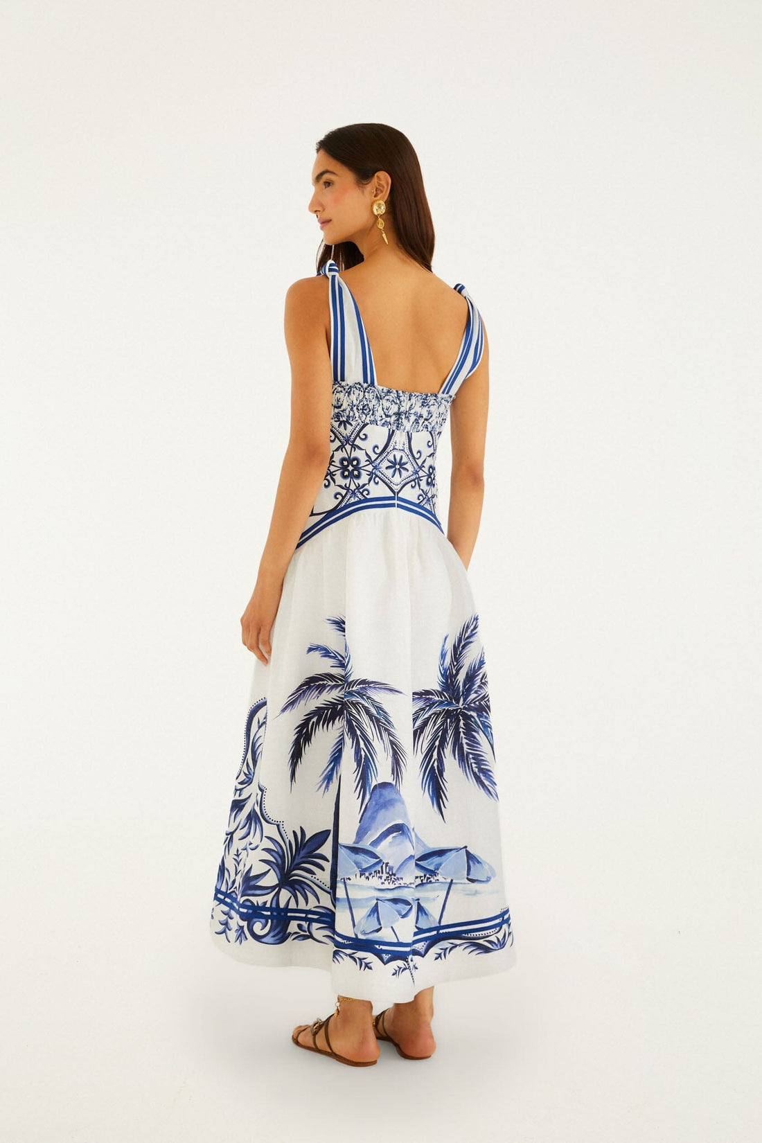 Brouska - FRS26-355379 Wonderful city linen maxi dress - Farm Rio - Image 3