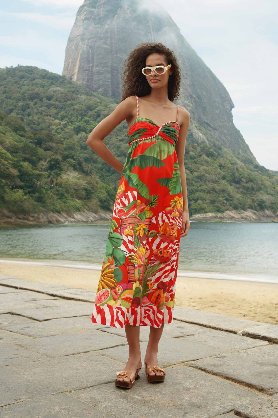 Brouska - FRS26-355386 Trolley sweetheart neck maxi dress - Farm Rio - Image 5