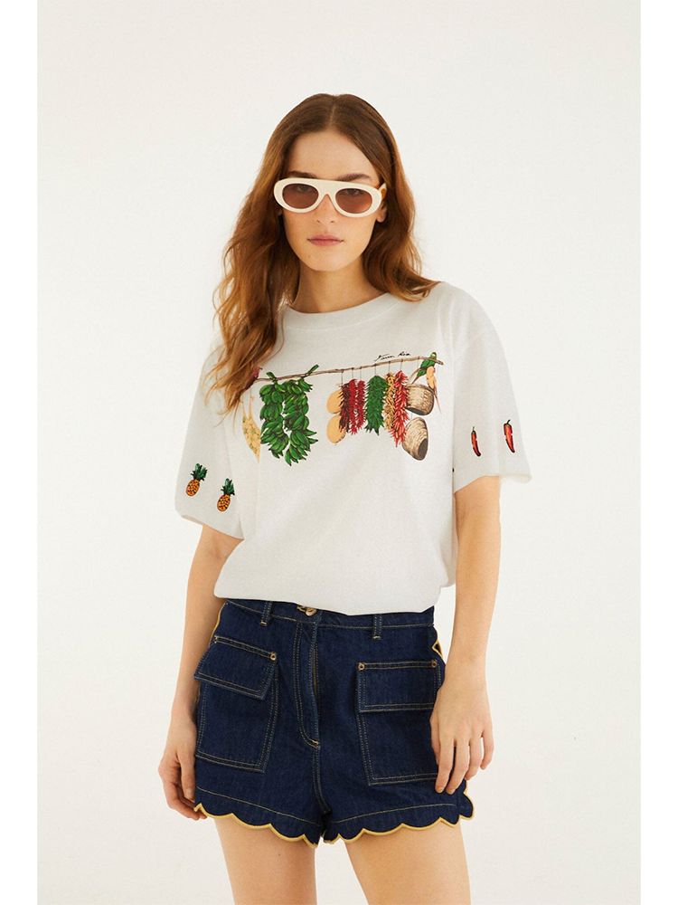 Brouska - FRS26-356411 Brazilian bodega short sleeve t-shirt - Farm Rio