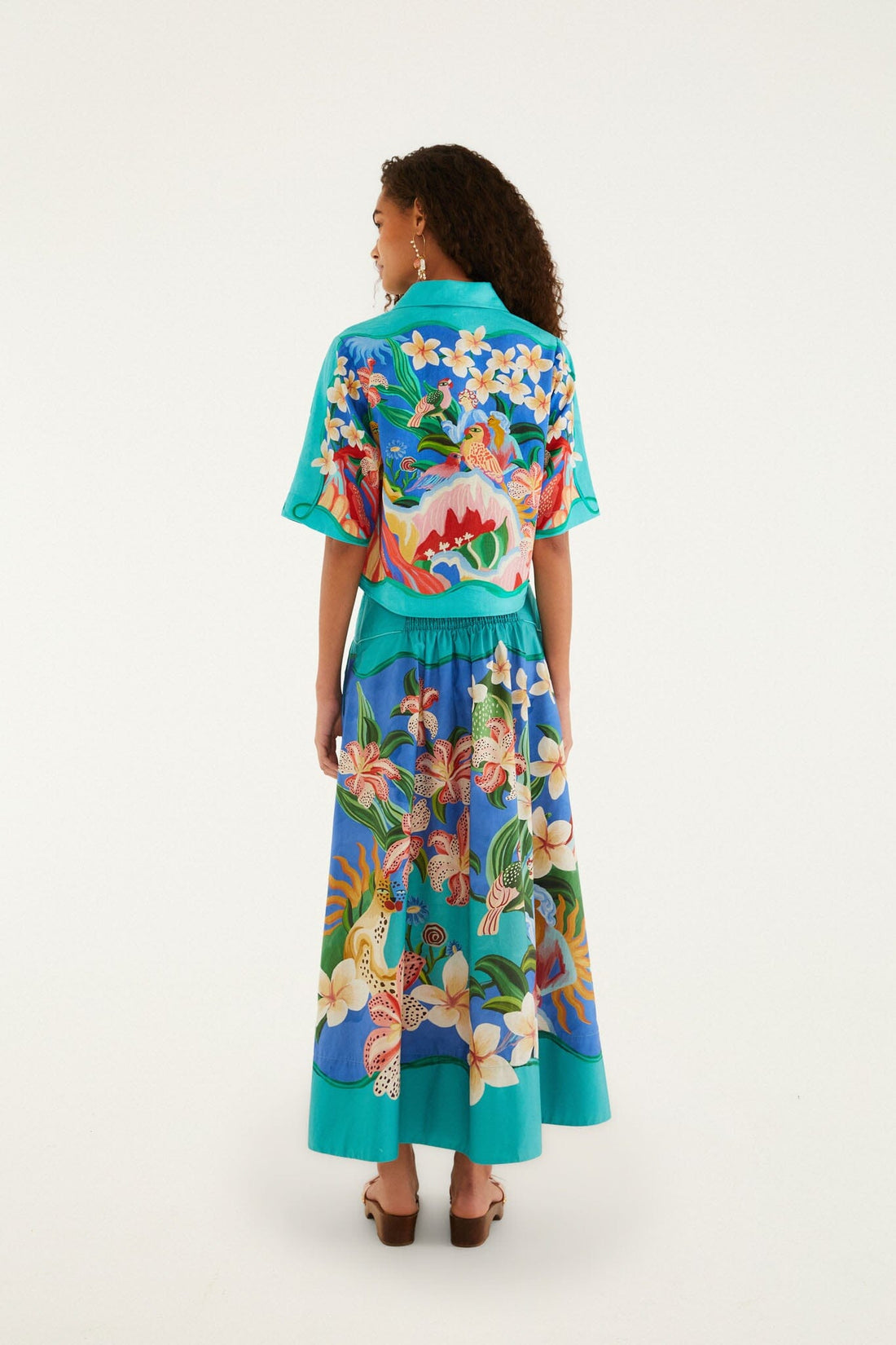 Brouska - FRS26-360775 multicolor garden of life midi skirt - Farm Rio - Image 2