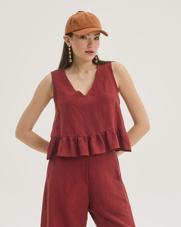 Ruffle sleeveless top - Innocent