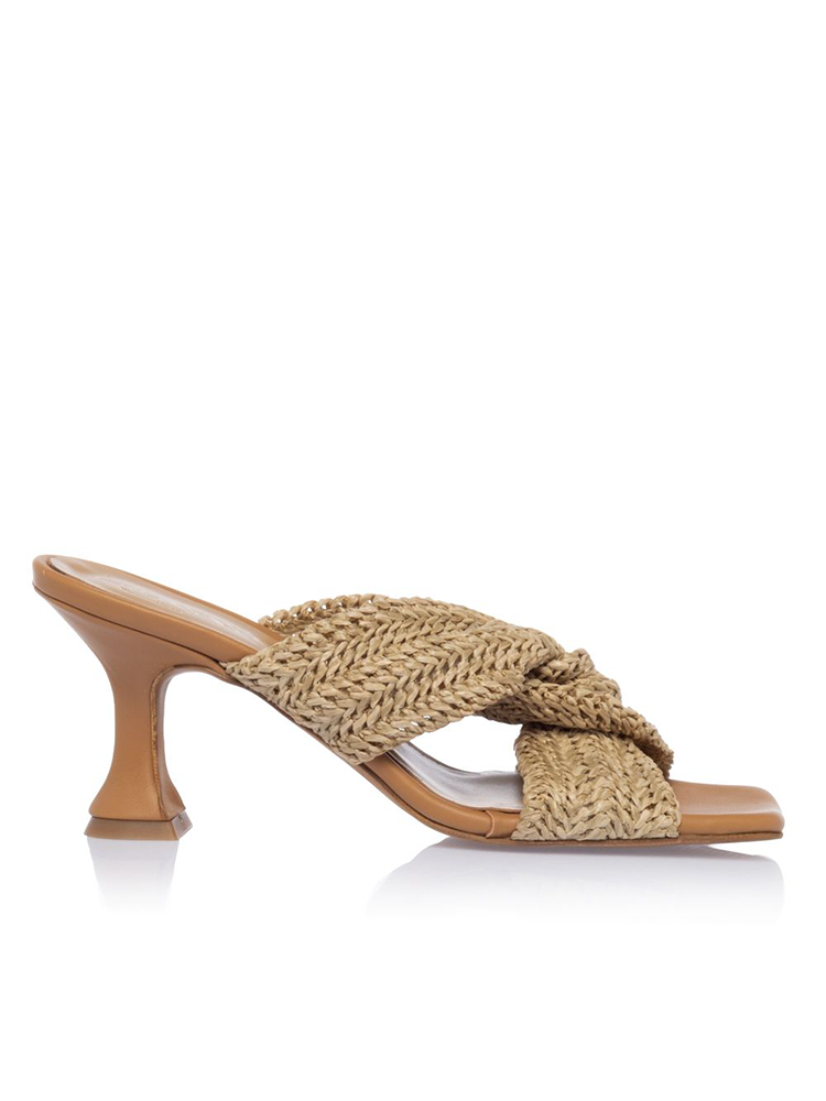 Brouska - SAS26-229 Woven heeled mule sandals - Sante Shoes