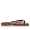 Chain detail leather flip flops - Sante Shoes