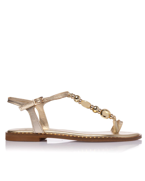 Metallic beaded sandals - Sante Shoes