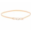 Slim metallic waist belt