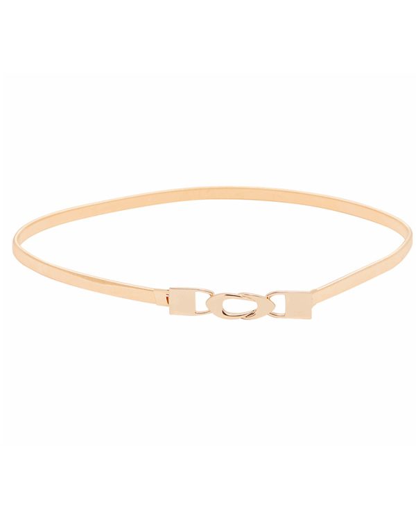 Slim metallic waist belt