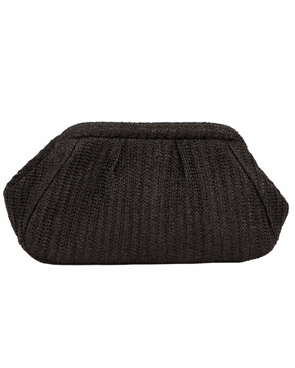 Alternative view of Woven pleated clutch bag