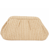 Woven pleated clutch bag