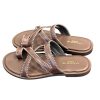 Cross-strap leather flats - Makris