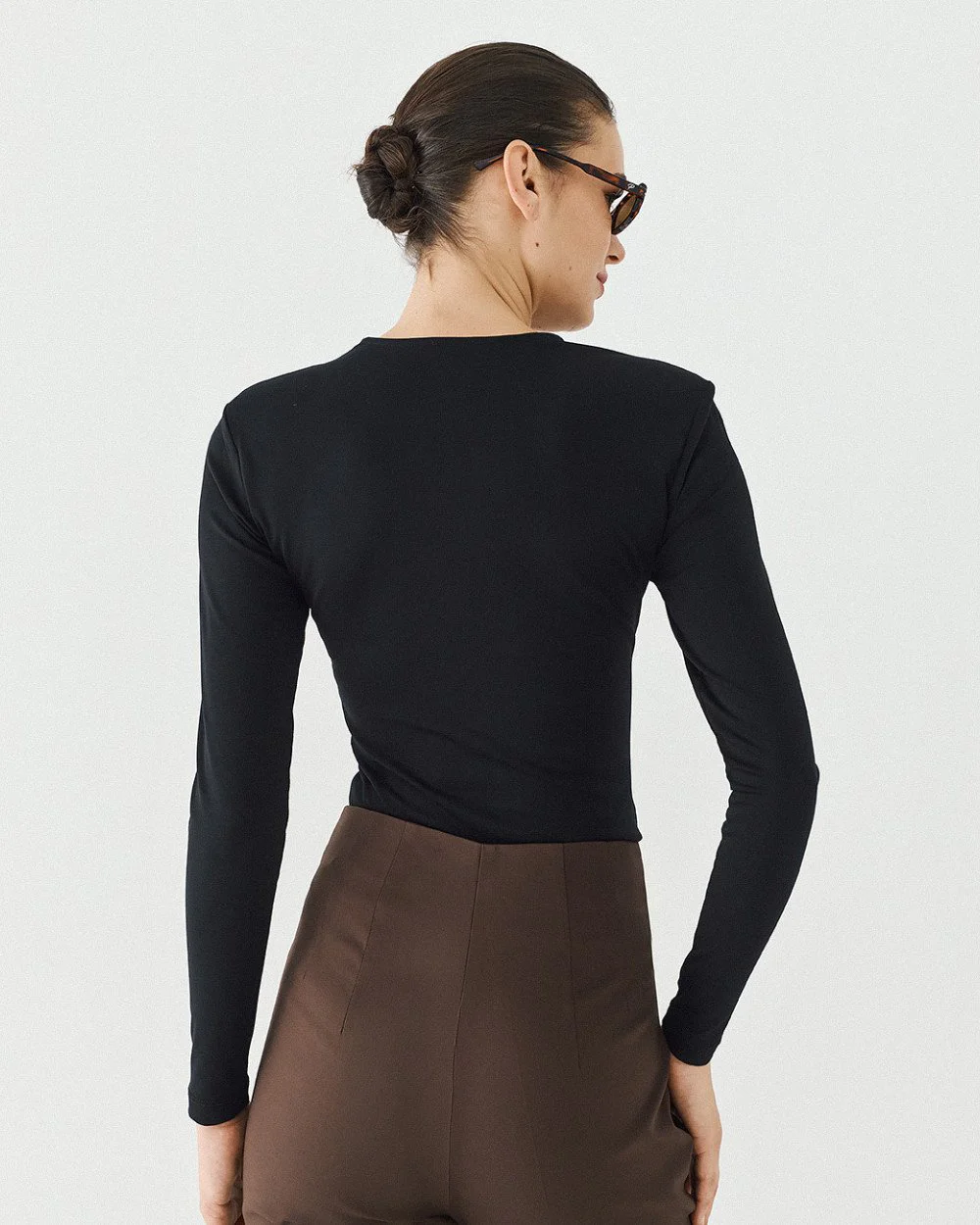 Brouska - W26-2008 Long-sleeved blouse with padded shoulders - Access Fashion - Image 3