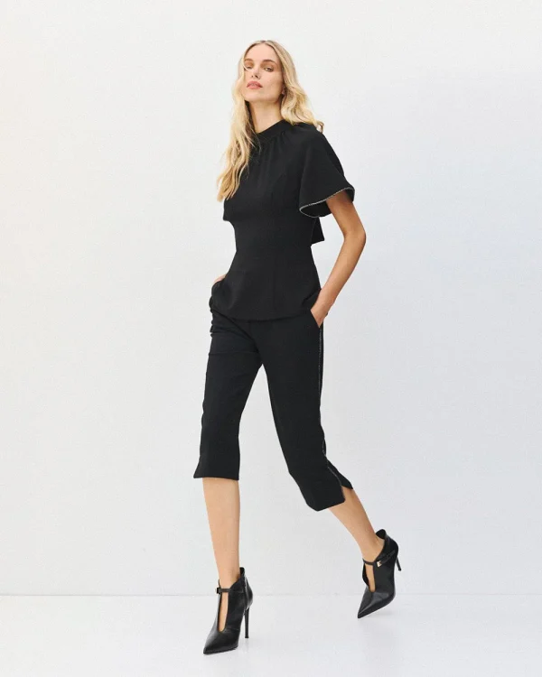 Alternative view of Open-back blouse with rhinestones - Access Fashion