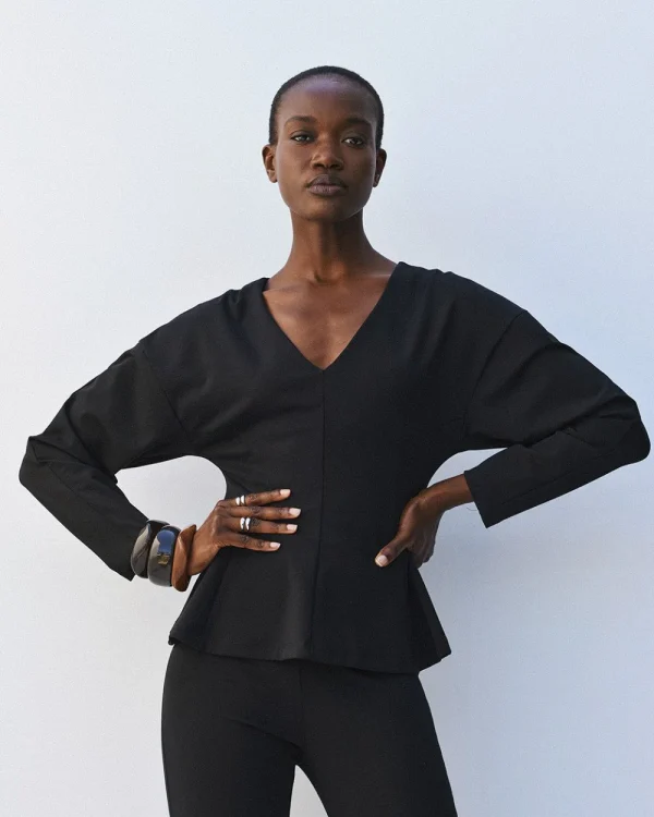 Alternative view of Peplum blouse with a v-neckline - Access Fashion