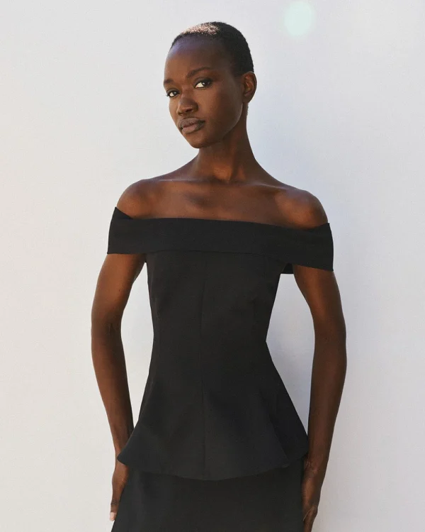 Alternative view of Off-shoulder peplum top - Access Fashion