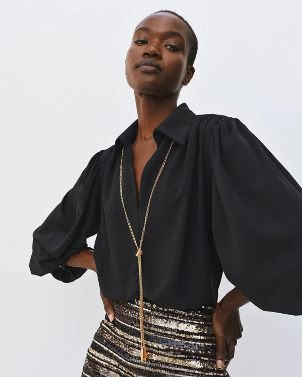 Blouse with a decorative chain - Access Fashion