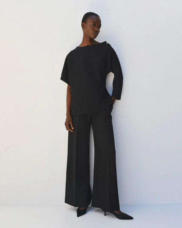 Blouse with asymmetric sleeves - Access Fashion