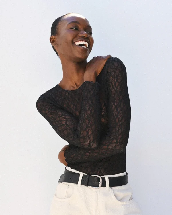 Long-sleeved lace blouse - Access Fashion