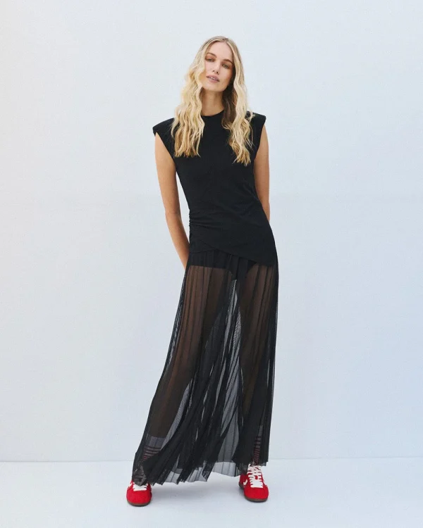 Sleeveless top with padded shoulders - Access Fashion