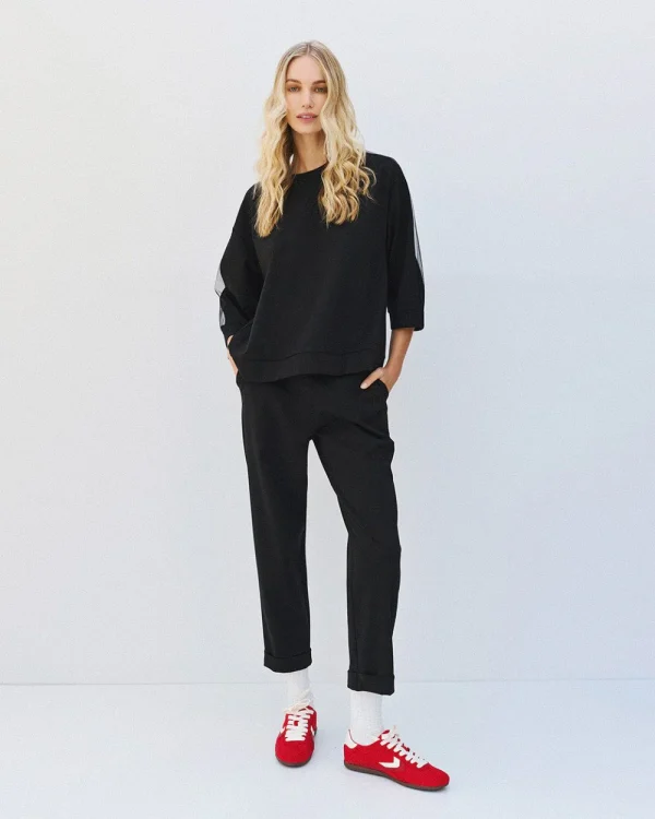 Blouse with sheer sleeve detail - Access Fashion