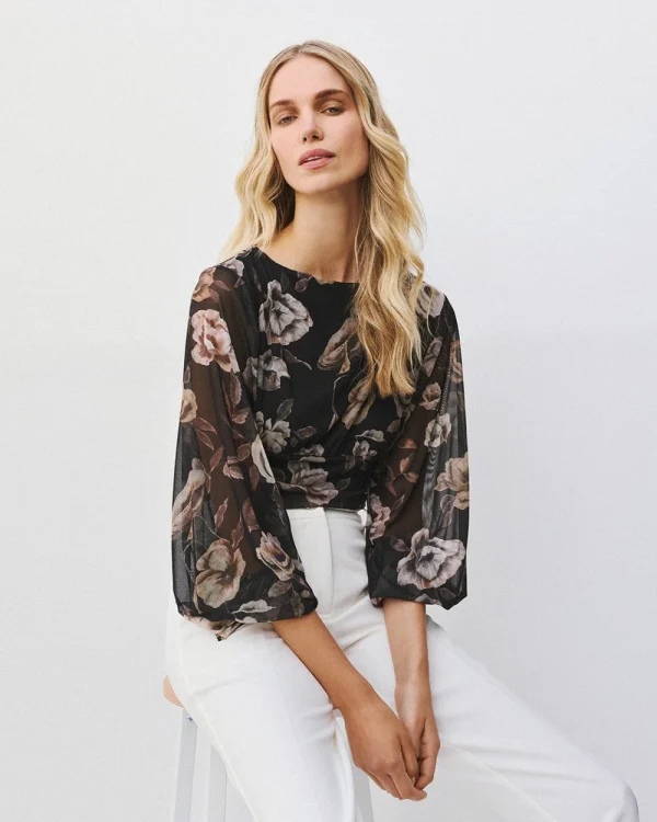 Long-sleeve floral bodysuit - Access Fashion