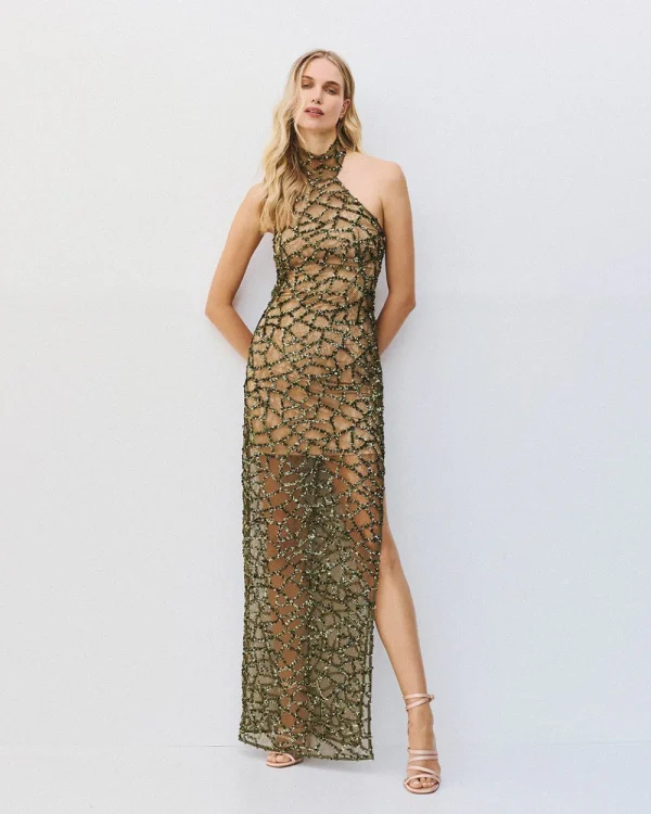 Halter sequin slip dress - Access Fashion