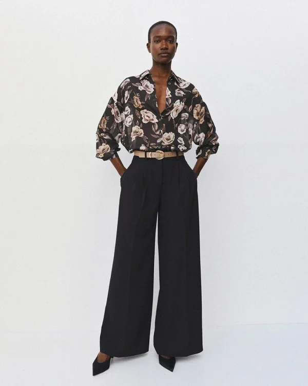 Pleated wide-leg pants - Access Fashion