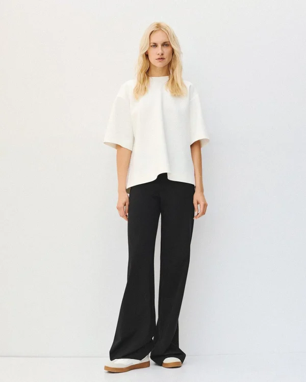 Wide-leg pants with elastic waistband - Access Fashion