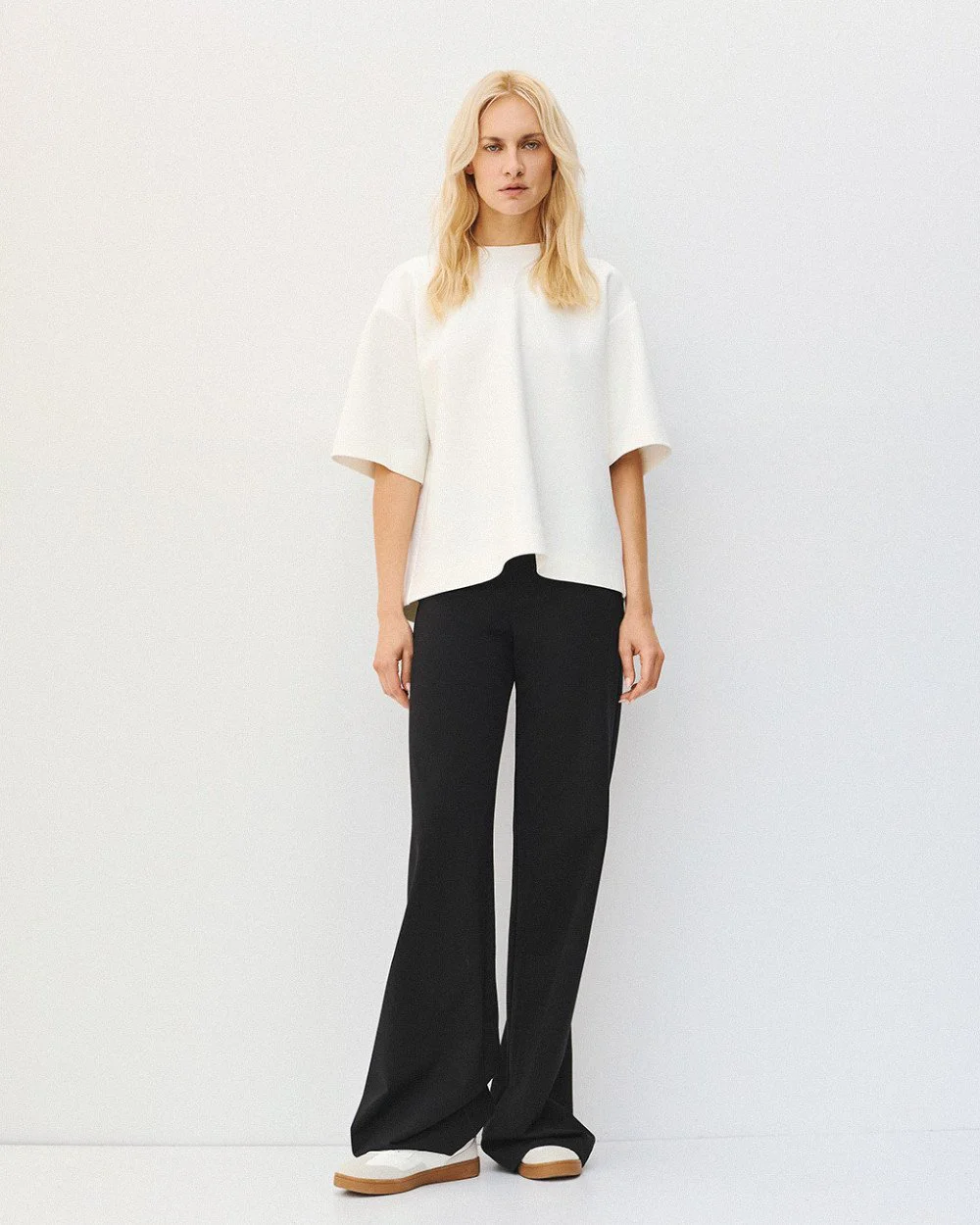 Brouska - W26-5065 Wide-leg pants with elastic waistband - Access Fashion