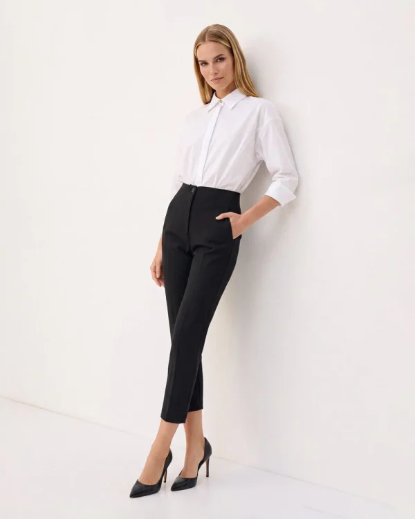 High-waisted cigarette pants - Access Fashion