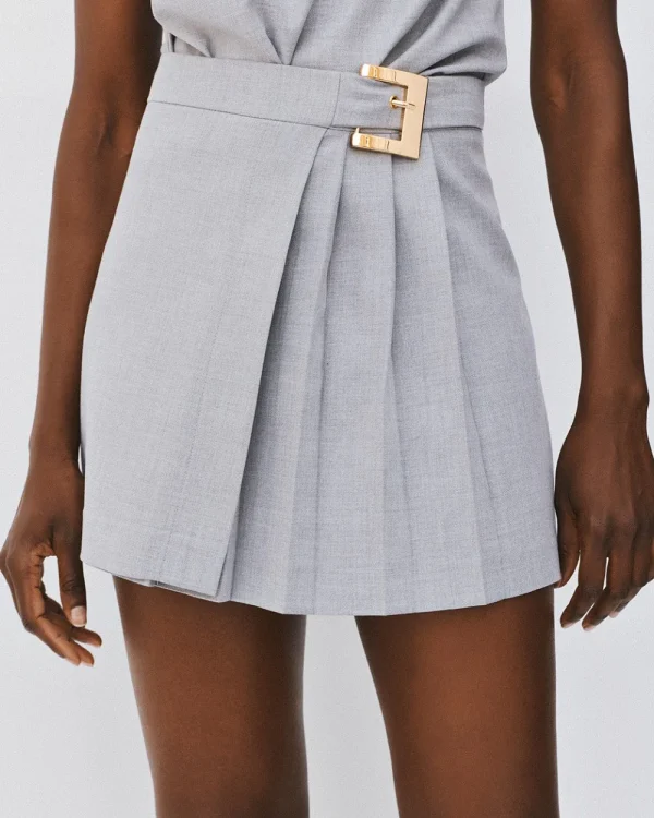 Alternative view of Mini pleated skirt with buckle - Access Fashion