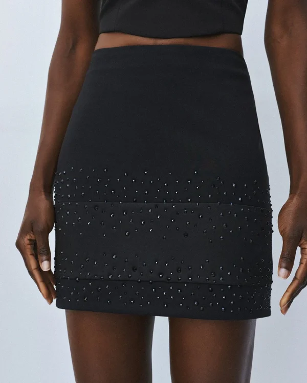 Alternative view of Mini skirt with rhinestones - Access Fashion