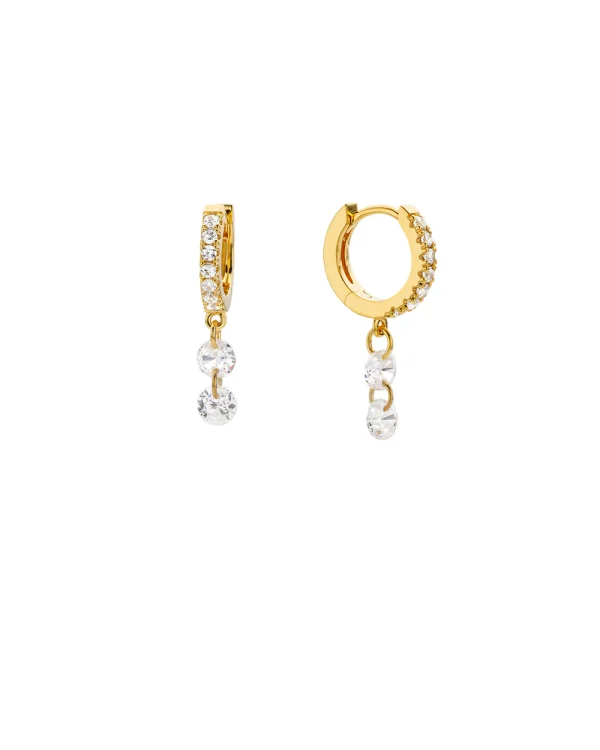 Double crystal Delhi earrings - Mya Bay