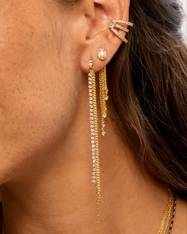 Alternative view of Bold frame earrings - Mya Bay