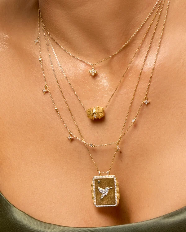 Alternative view of Colibri boheme hummingbird necklace - Mya Bay